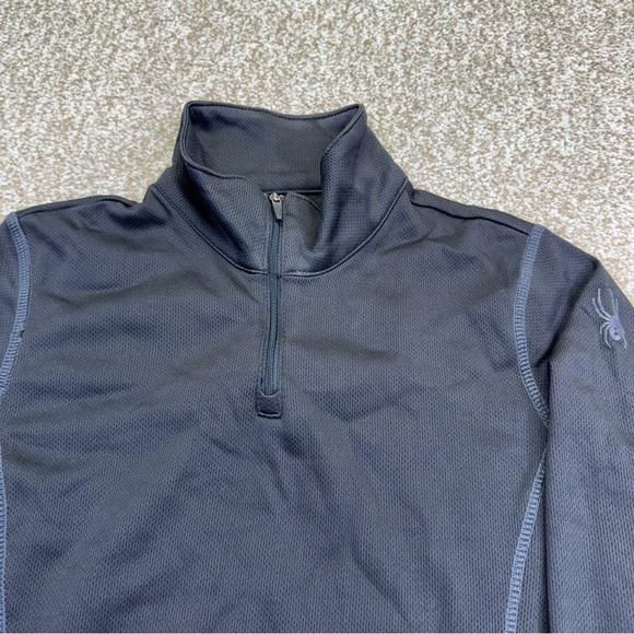 Spyder Black Quarter-Zip Pullover Baselayer Top womens size S - Picture 4 of 12
